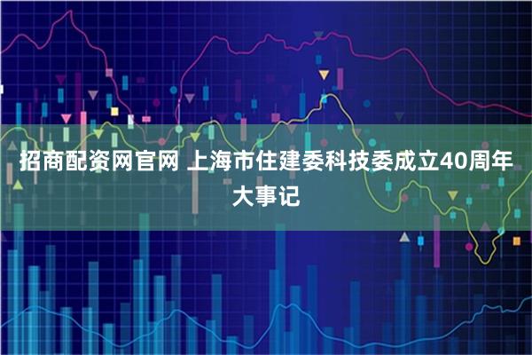 招商配资网官网 上海市住建委科技委成立40周年大事记
