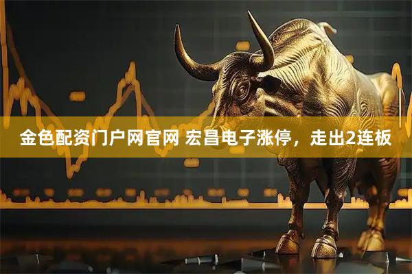 金色配资门户网官网 宏昌电子涨停，走出2连板